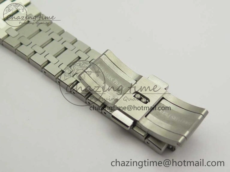 Royal Oak 41mm 15400 SS JF 1:1 Best Edition Gray Textured Dial on SS Bracelet A3120 V TravelReady 4881