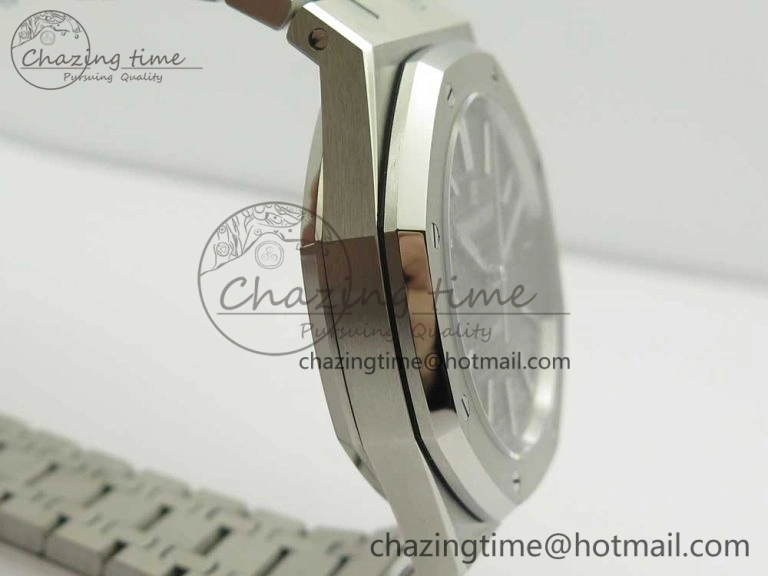 Royal Oak 41mm 15400 SS JF 1:1 Best Edition Gray Textured Dial on SS Bracelet A3120 V TravelReady 4881