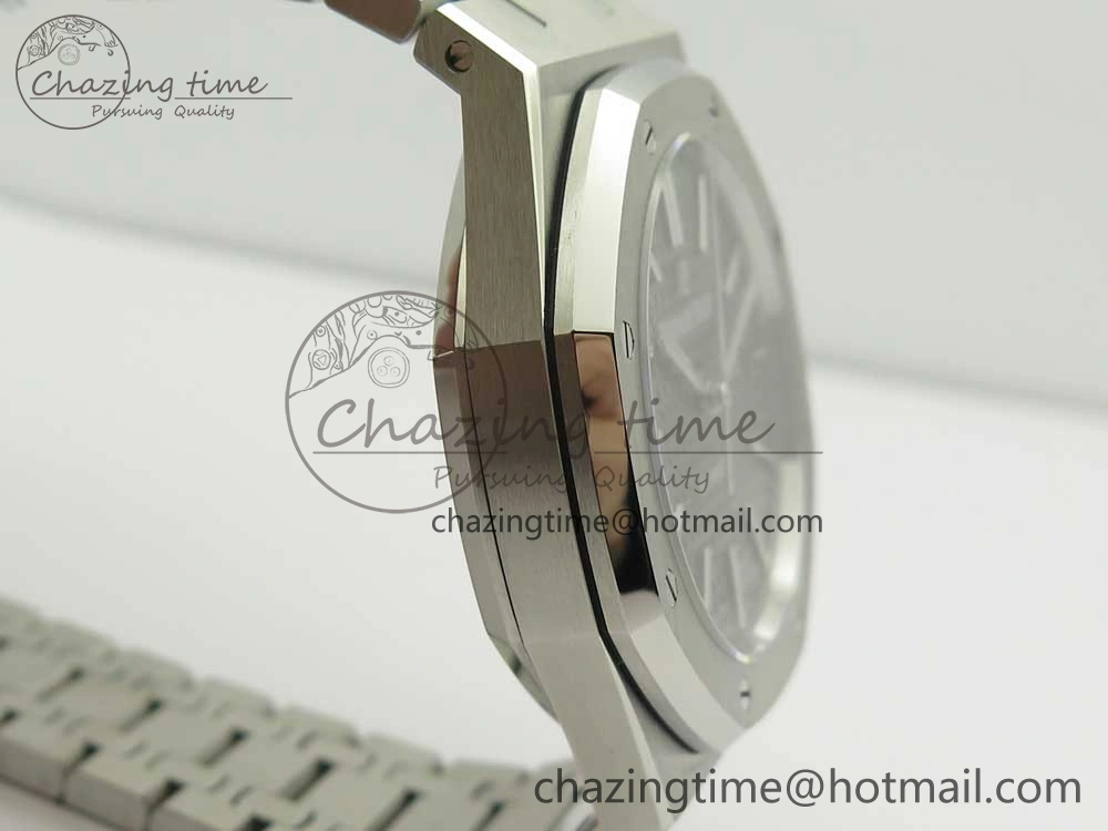 Royal Oak 41mm 15400 SS JF 1:1 Best Edition Gray Textured Dial on SS Bracelet A3120 V TravelReady 4881