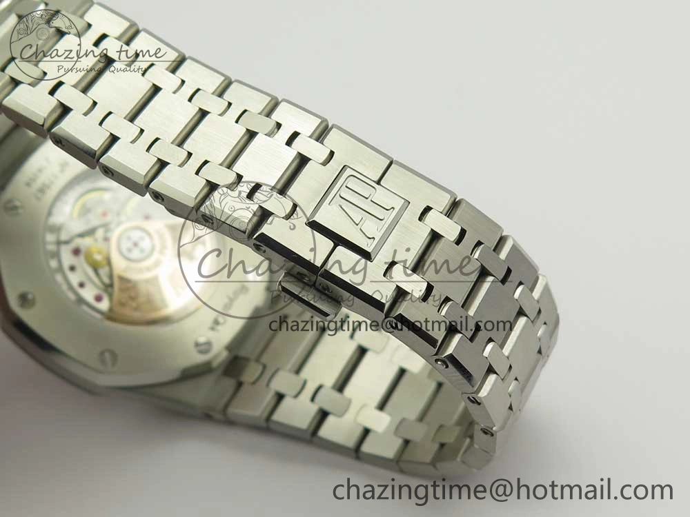 Royal Oak 41mm 15400 SS JF 1:1 Best Edition Gray Textured Dial on SS Bracelet A3120 V TravelReady 4881