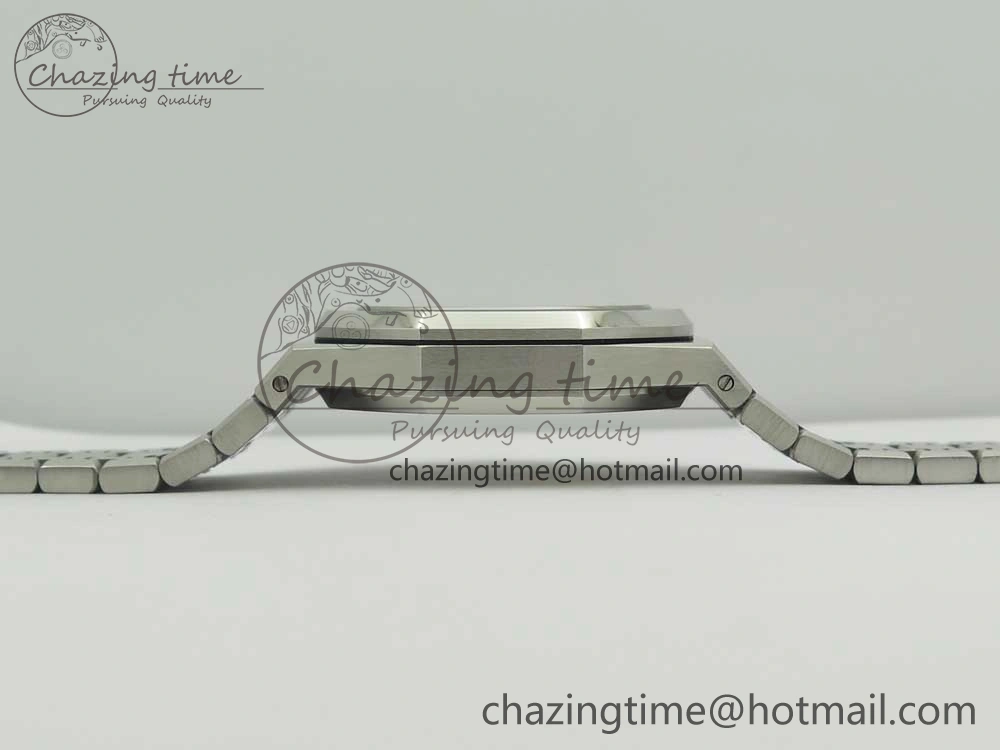 Royal Oak 41mm 15400 SS JF 1:1 Best Edition Gray Textured Dial on SS Bracelet A3120 V TravelReady 4881