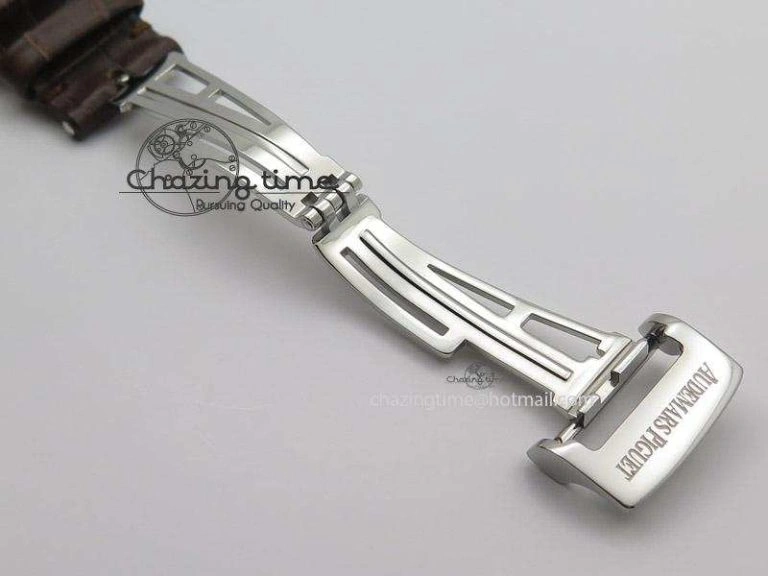 ZeroBulk Royal Oak 41mm 15400 SS JF 1:1 Best Edition Silver Dial On Brown Leather Strap A 5108