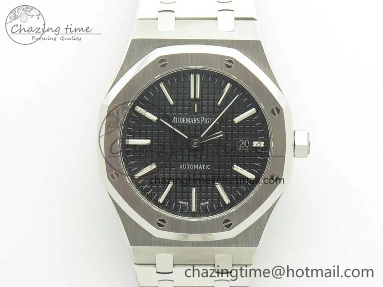 Royal Oak 41mm 15400 SS OMF 1:1 Best Edition Black Dial on SS Bracelet A FreshLook 4904