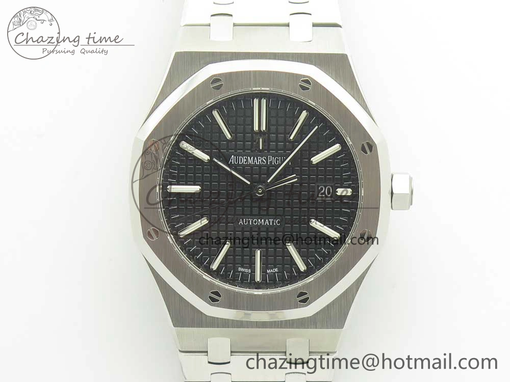 Royal Oak 41mm 15400 SS OMF 1:1 Best Edition Black Dial on SS Bracelet A FreshLook 4904