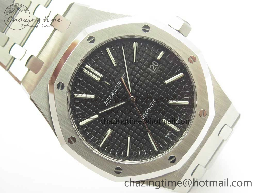 Royal Oak 41mm 15400 SS OMF 1:1 Best Edition Black Dial on SS Bracelet A FreshLook 4904