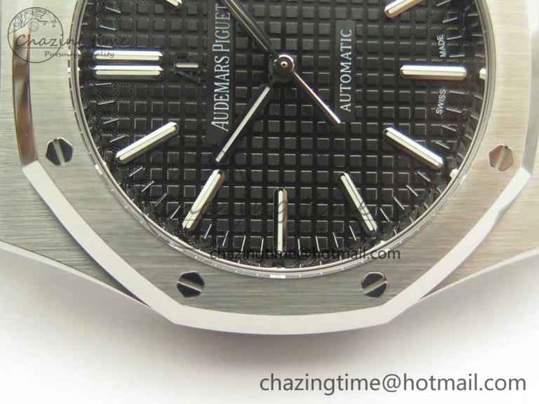 Royal Oak 41mm 15400 SS OMF 1:1 Best Edition Black Dial on SS Bracelet A FreshLook 4904