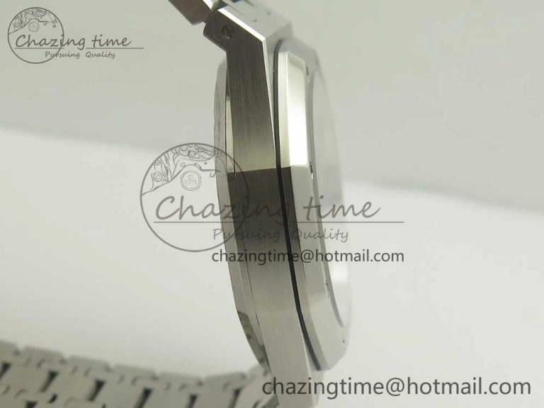 Premium Royal Oak 41mm 15400 SS OMF 1:1 Best Edition Gray Dial on SS Bracelet A 4905
