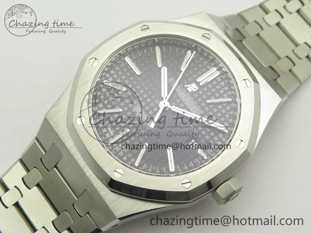 Premium Royal Oak 41mm 15400 SS OMF 1:1 Best Edition Gray Dial on SS Bracelet A 4905