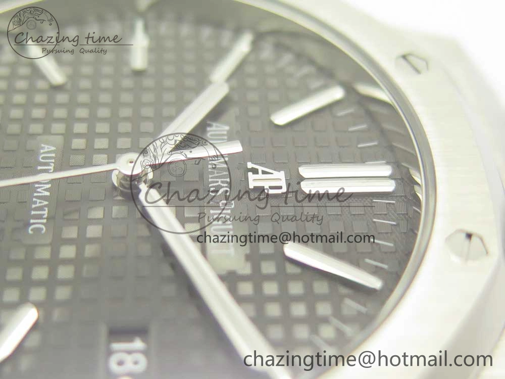 Premium Royal Oak 41mm 15400 SS OMF 1:1 Best Edition Gray Dial on SS Bracelet A 4905