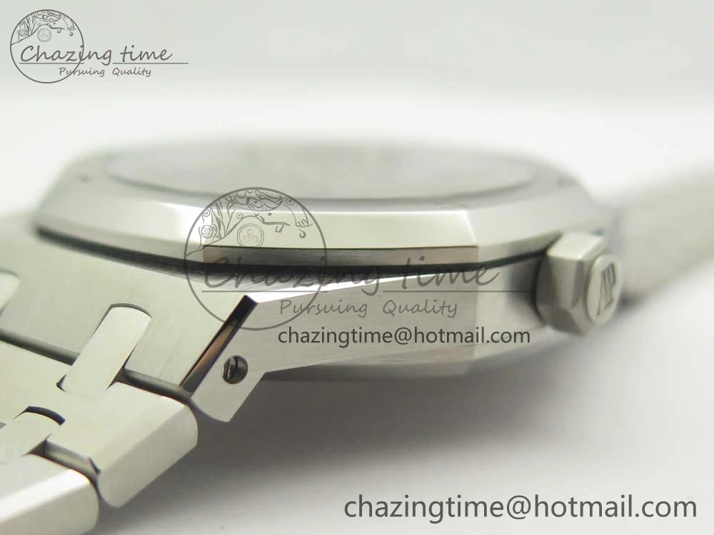 Premium Royal Oak 41mm 15400 SS OMF 1:1 Best Edition Gray Dial on SS Bracelet A 4905