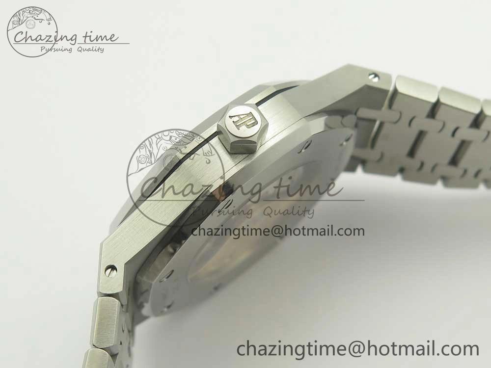 Premium Royal Oak 41mm 15400 SS OMF 1:1 Best Edition Gray Dial on SS Bracelet A 4905