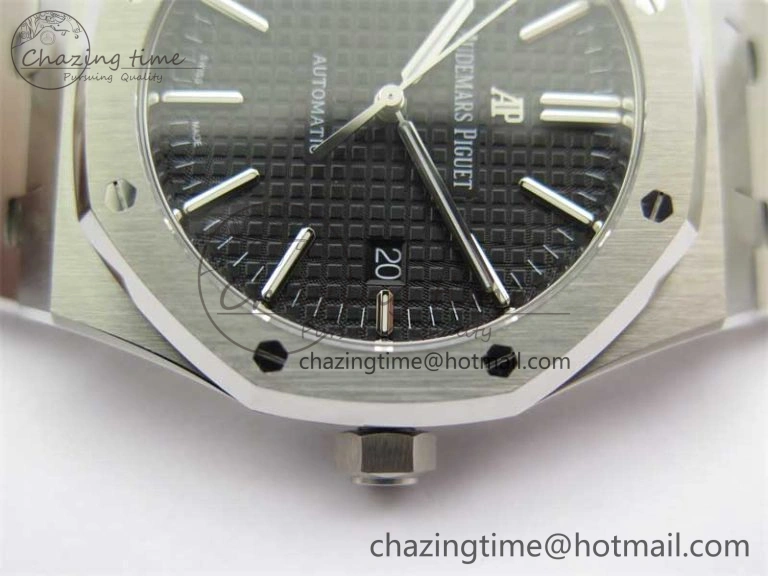 Sophisticated Royal Oak 41mm 15400 SS RSF 1:1 Best Edition Black Textured Dial on SS Bracelet A3120 Super Clone 4792