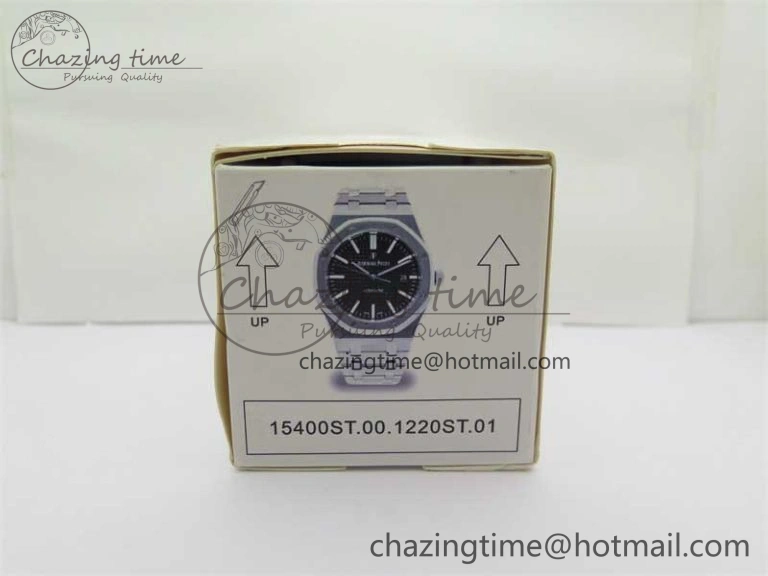Sophisticated Royal Oak 41mm 15400 SS RSF 1:1 Best Edition Black Textured Dial on SS Bracelet A3120 Super Clone 4792
