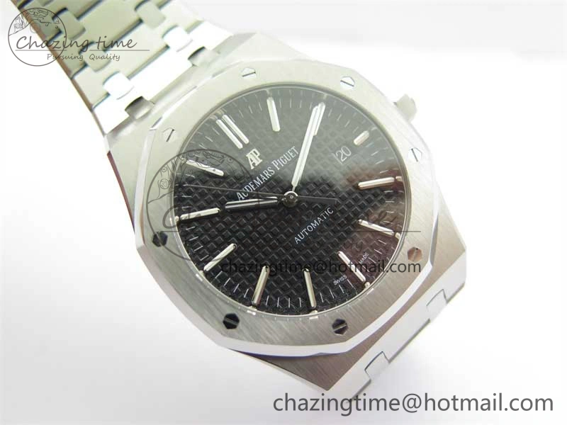 Sophisticated Royal Oak 41mm 15400 SS RSF 1:1 Best Edition Black Textured Dial on SS Bracelet A3120 Super Clone 4792
