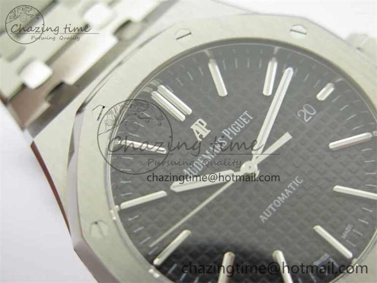 Sophisticated Royal Oak 41mm 15400 SS RSF 1:1 Best Edition Black Textured Dial on SS Bracelet A3120 Super Clone 4792