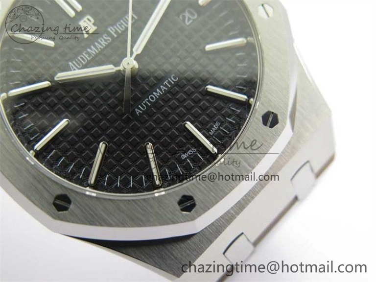 Sophisticated Royal Oak 41mm 15400 SS RSF 1:1 Best Edition Black Textured Dial on SS Bracelet A3120 Super Clone 4792