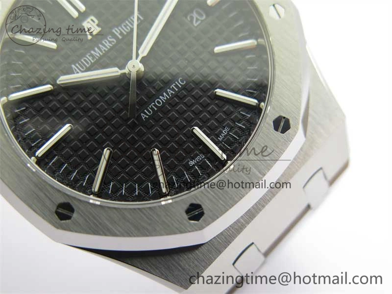 Sophisticated Royal Oak 41mm 15400 SS RSF 1:1 Best Edition Black Textured Dial on SS Bracelet A3120 Super Clone 4792