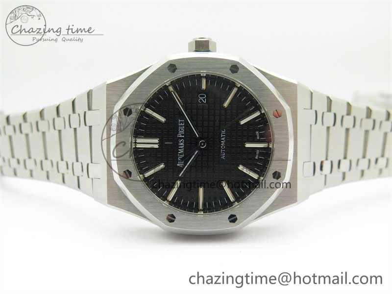 Sophisticated Royal Oak 41mm 15400 SS RSF 1:1 Best Edition Black Textured Dial on SS Bracelet A3120 Super Clone 4792