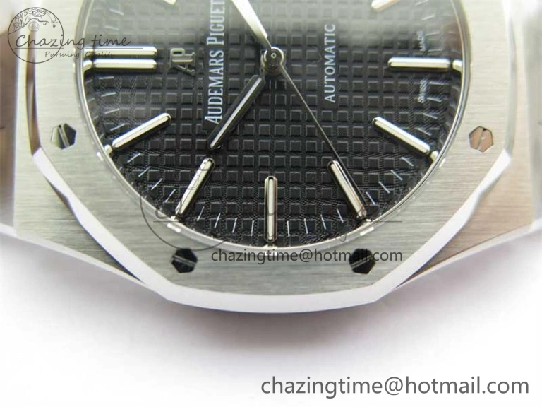 Sophisticated Royal Oak 41mm 15400 SS RSF 1:1 Best Edition Black Textured Dial on SS Bracelet A3120 Super Clone 4792
