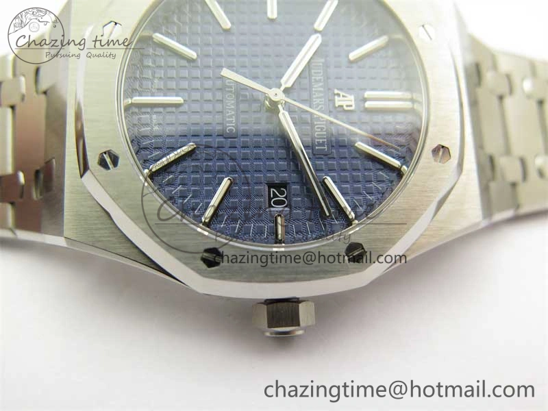 Royal Oak 41mm 15400 SS RSF 1:1 Best Edition Blue Textured Dial on SS Bracelet A3120 Super Clone FreshLook 4790