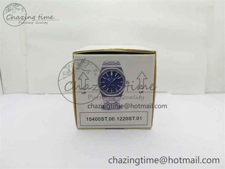 Royal Oak 41mm 15400 SS RSF 1:1 Best Edition Blue Textured Dial on SS Bracelet A3120 Super Clone FreshLook 4790
