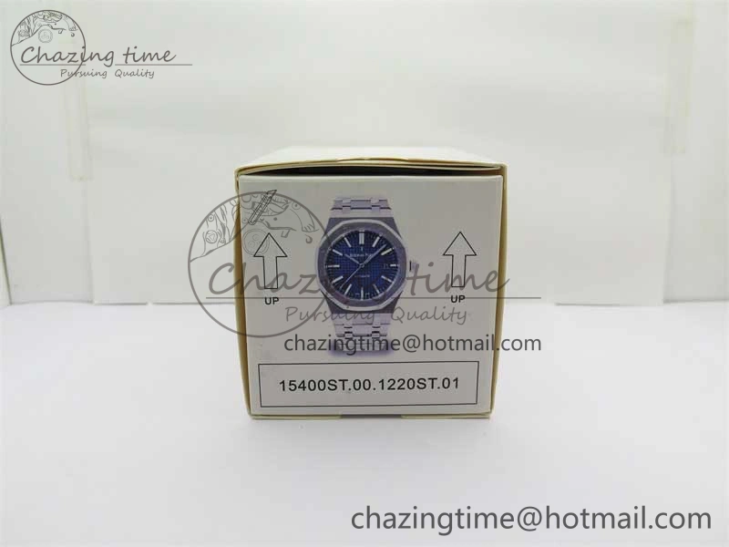 Royal Oak 41mm 15400 SS RSF 1:1 Best Edition Blue Textured Dial on SS Bracelet A3120 Super Clone FreshLook 4790