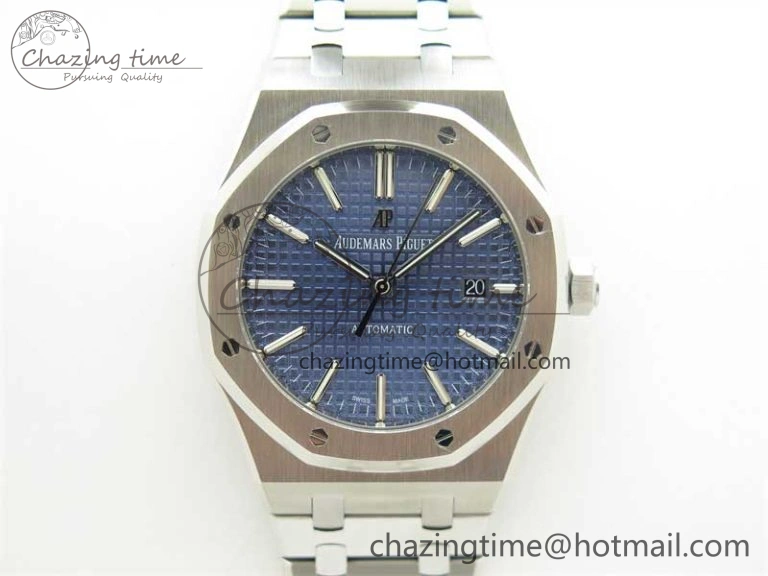 Royal Oak 41mm 15400 SS RSF 1:1 Best Edition Blue Textured Dial on SS Bracelet A3120 Super Clone FreshLook 4790