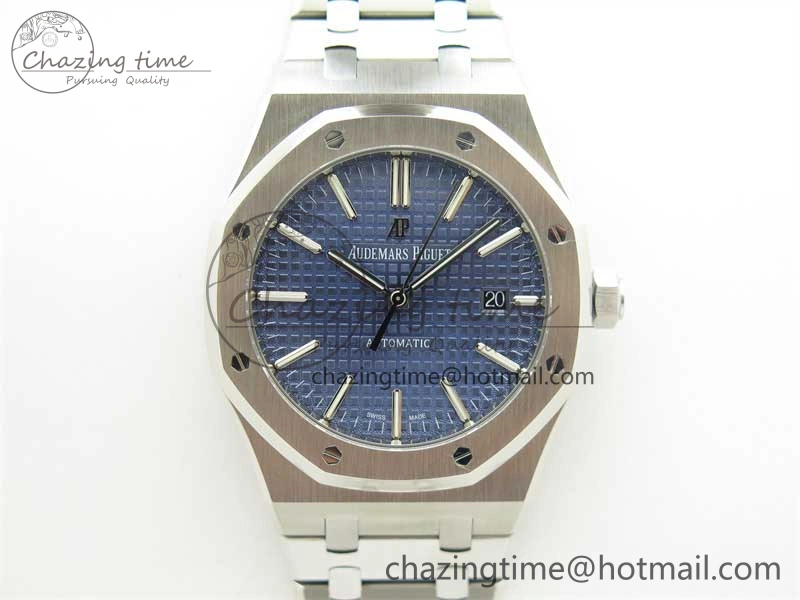 Royal Oak 41mm 15400 SS RSF 1:1 Best Edition Blue Textured Dial on SS Bracelet A3120 Super Clone FreshLook 4790