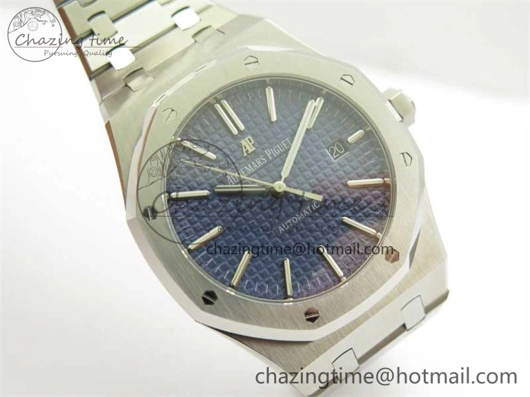 Royal Oak 41mm 15400 SS RSF 1:1 Best Edition Blue Textured Dial on SS Bracelet A3120 Super Clone FreshLook 4790