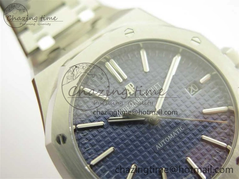Royal Oak 41mm 15400 SS RSF 1:1 Best Edition Blue Textured Dial on SS Bracelet A3120 Super Clone FreshLook 4790