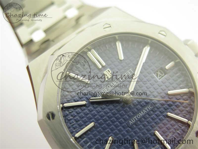 Royal Oak 41mm 15400 SS RSF 1:1 Best Edition Blue Textured Dial on SS Bracelet A3120 Super Clone FreshLook 4790