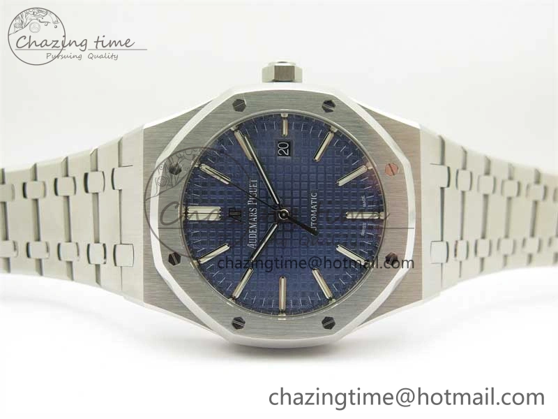 Royal Oak 41mm 15400 SS RSF 1:1 Best Edition Blue Textured Dial on SS Bracelet A3120 Super Clone FreshLook 4790