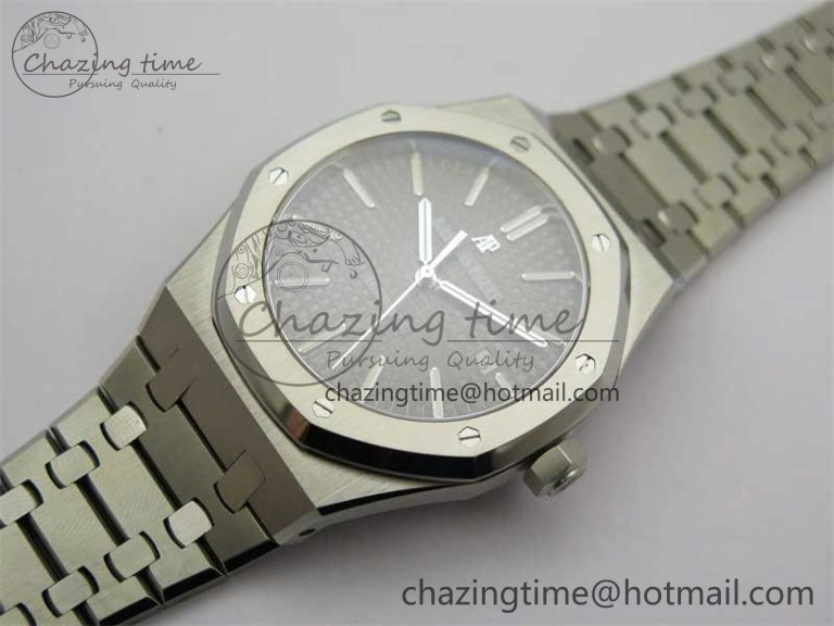 Sustainable Royal Oak 41mm 15400 SS RSF 1:1 Best Edition Gray Textured Dial on SS Bracelet A3120 Super Clone 4795