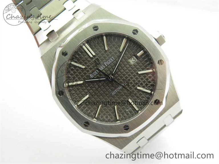 Sustainable Royal Oak 41mm 15400 SS RSF 1:1 Best Edition Gray Textured Dial on SS Bracelet A3120 Super Clone 4795