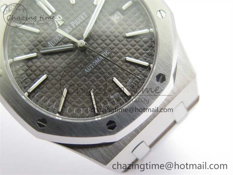 Sustainable Royal Oak 41mm 15400 SS RSF 1:1 Best Edition Gray Textured Dial on SS Bracelet A3120 Super Clone 4795