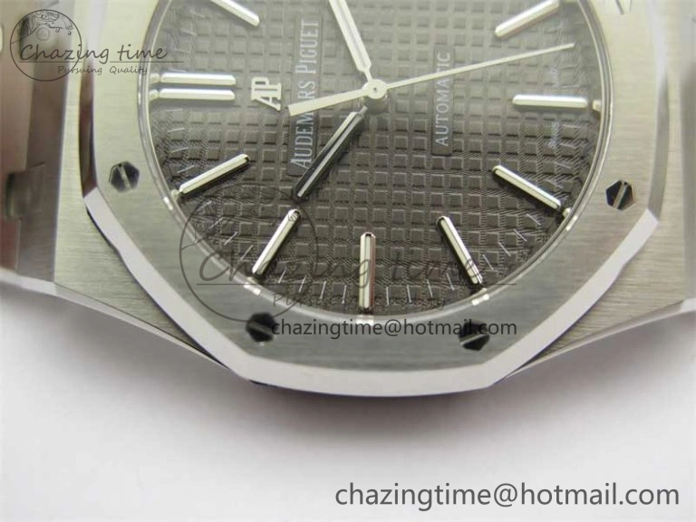 Sustainable Royal Oak 41mm 15400 SS RSF 1:1 Best Edition Gray Textured Dial on SS Bracelet A3120 Super Clone 4795