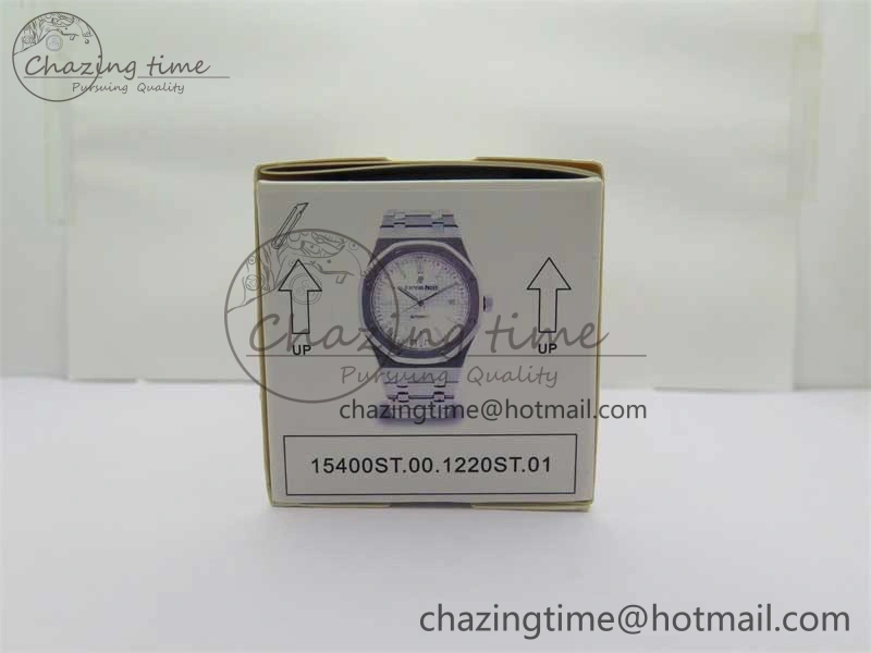 Royal Oak 41mm 15400 SS RSF 1:1 Best Edition White Textured Dial on SS Bracelet A3120 Super Clone BestValue 4791