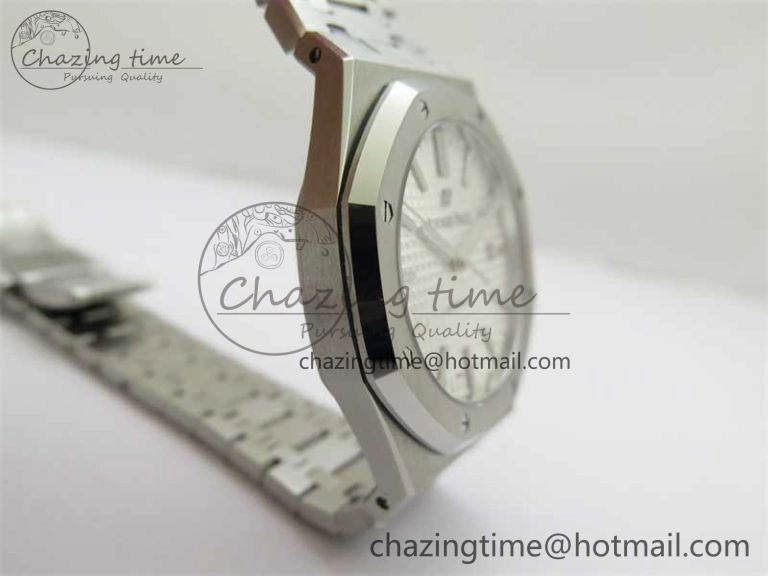 Royal Oak 41mm 15400 SS RSF 1:1 Best Edition White Textured Dial on SS Bracelet A3120 Super Clone BestValue 4791
