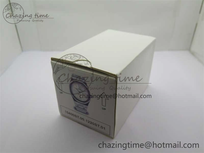 Royal Oak 41mm 15400 SS RSF 1:1 Best Edition White Textured Dial on SS Bracelet A3120 Super Clone BestValue 4791