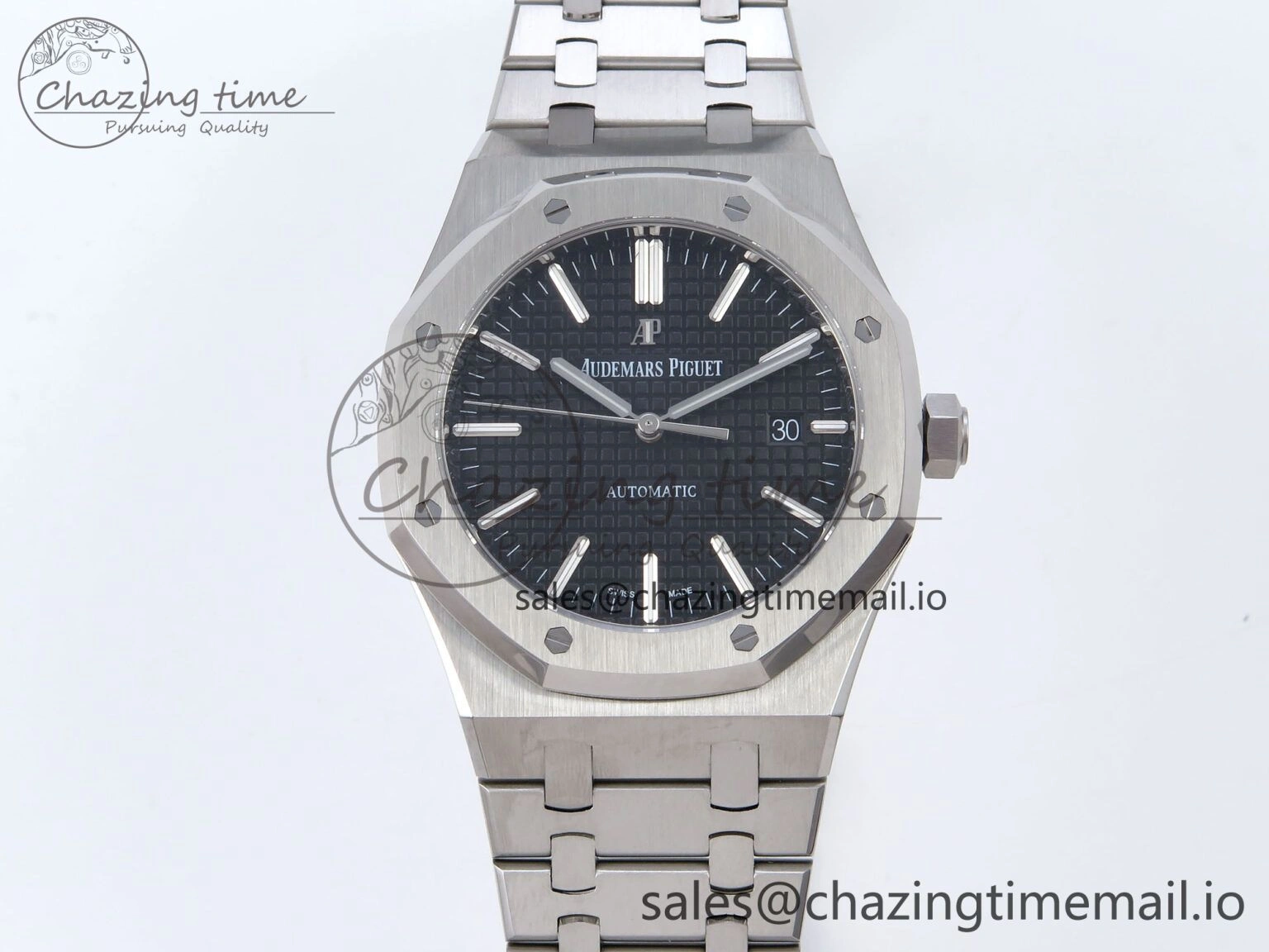 Royal Oak 41mm 15400 SS TKF 1:1 Best Edition Black Dial on SS Bracelet SA4302 Super Clone UrbanStyle 4304