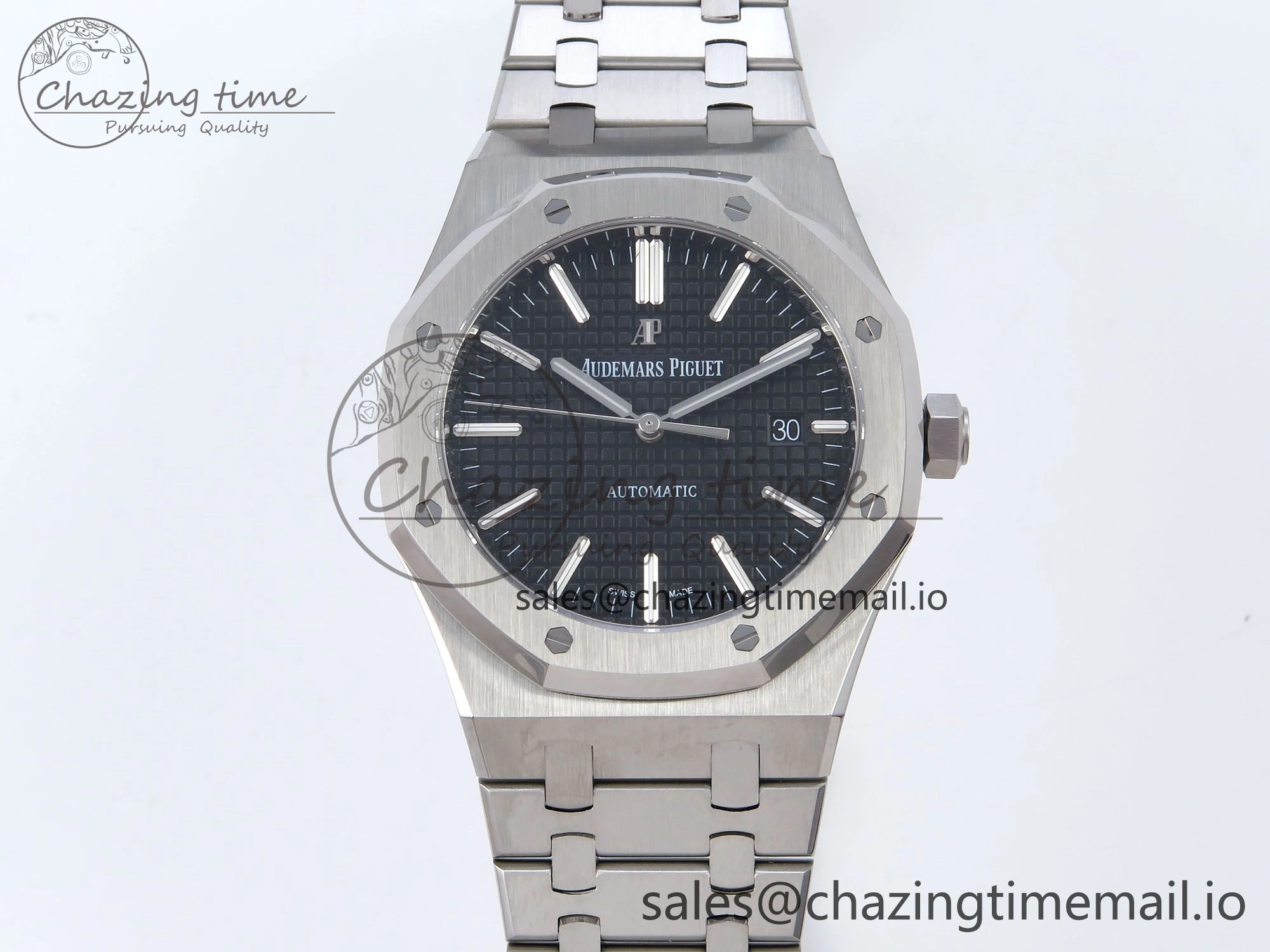 Royal Oak 41mm 15400 SS TKF 1:1 Best Edition Black Dial on SS Bracelet SA4302 Super Clone UrbanStyle 4304