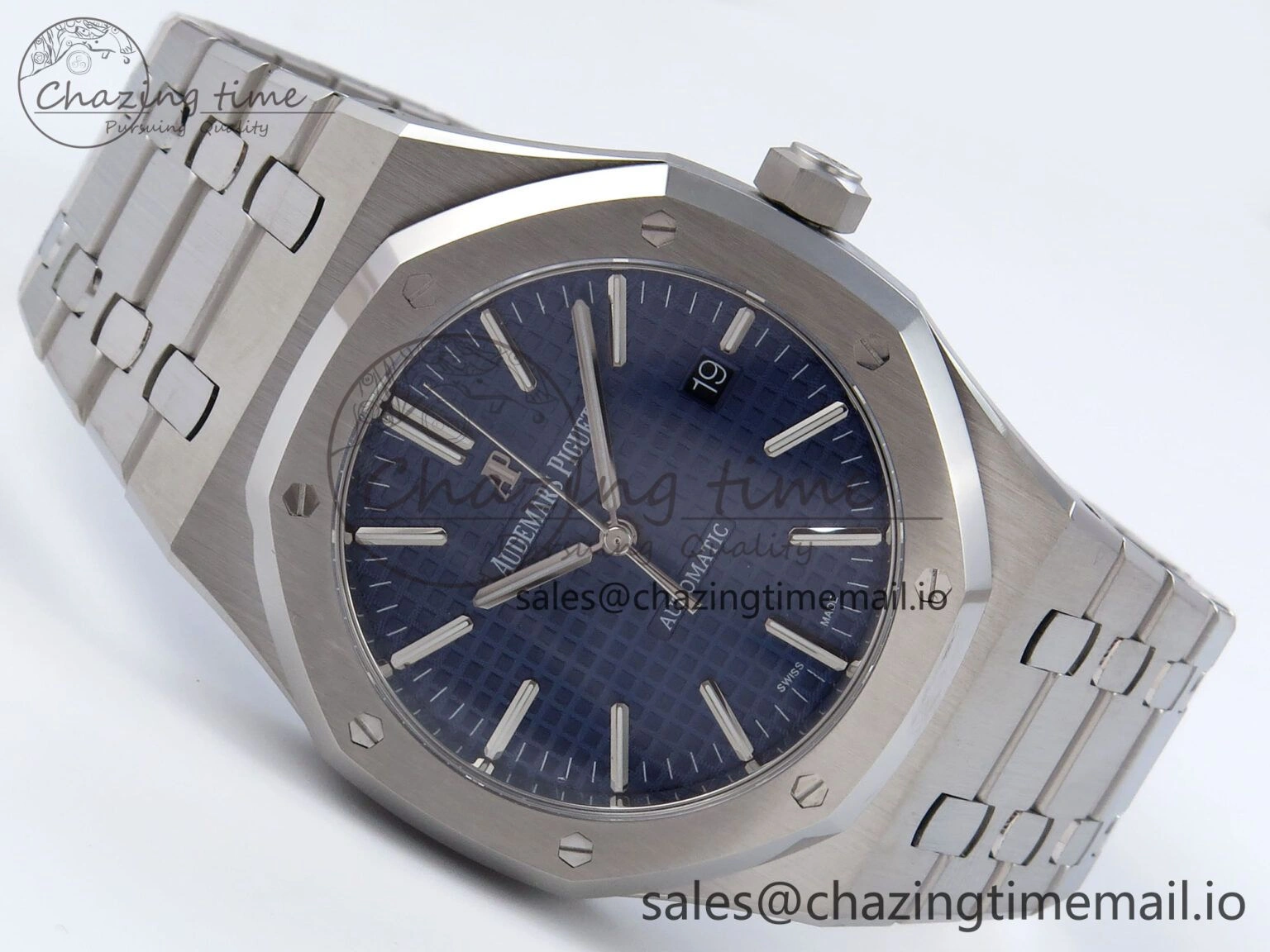 Royal Oak 41mm 15400 SS TKF 1:1 Best Edition Blue Dial on SS Bracelet SA4302 Super Clone Comfortable 4310