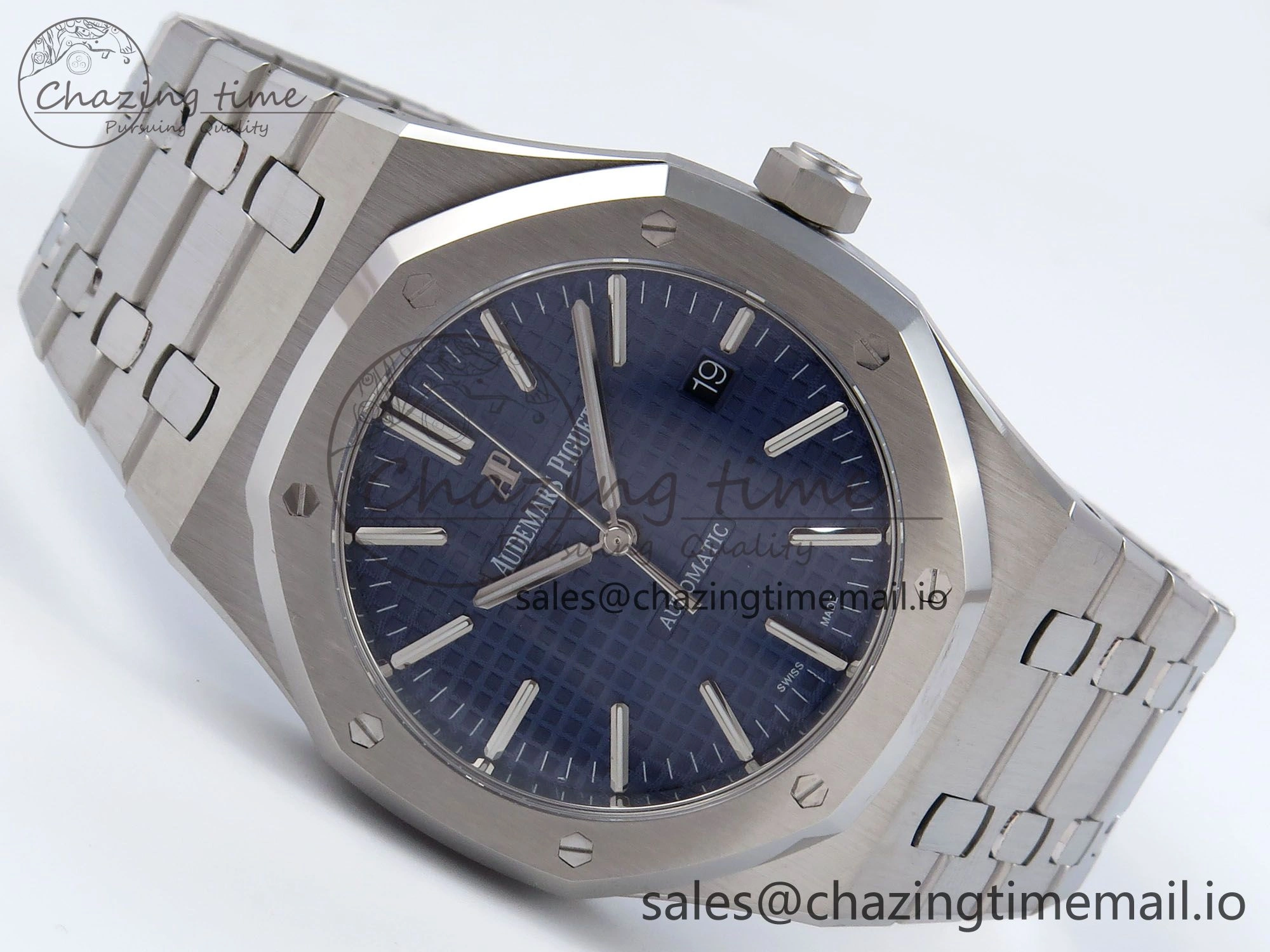 Royal Oak 41mm 15400 SS TKF 1:1 Best Edition Blue Dial on SS Bracelet SA4302 Super Clone Comfortable 4310
