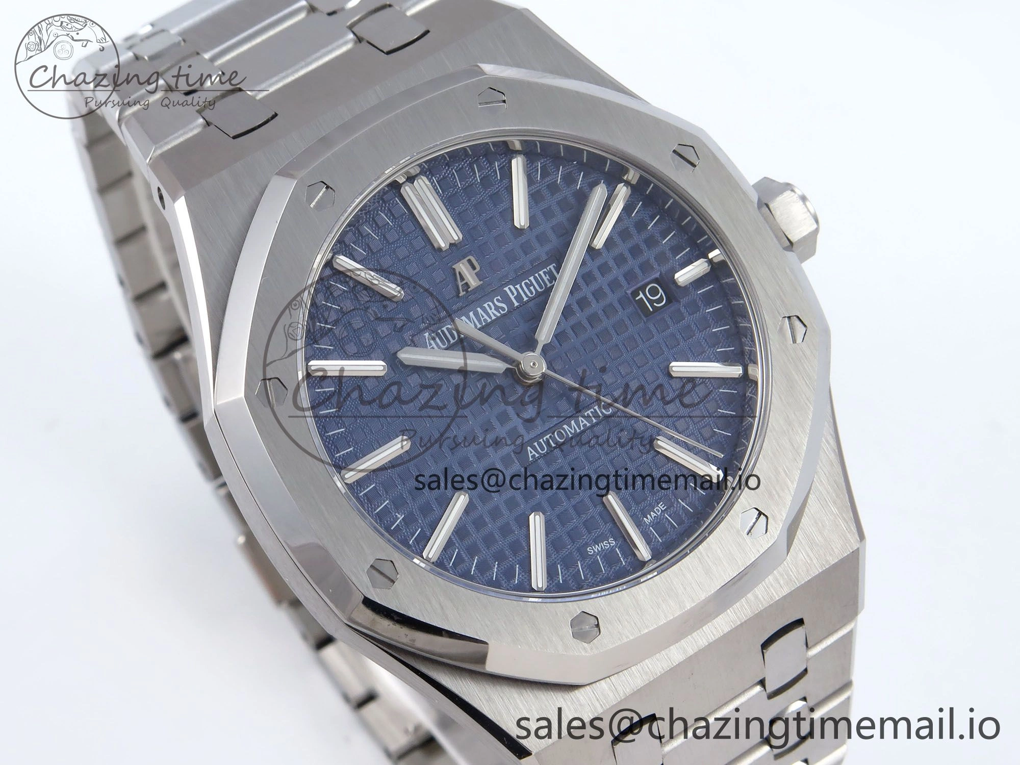 Royal Oak 41mm 15400 SS TKF 1:1 Best Edition Blue Dial on SS Bracelet SA4302 Super Clone Comfortable 4310
