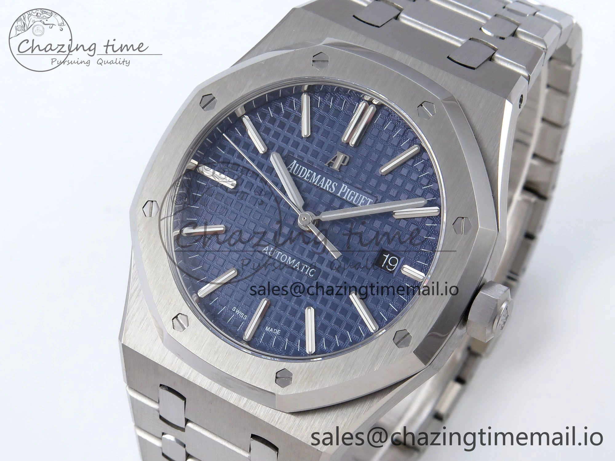 Royal Oak 41mm 15400 SS TKF 1:1 Best Edition Blue Dial on SS Bracelet SA4302 Super Clone Comfortable 4310