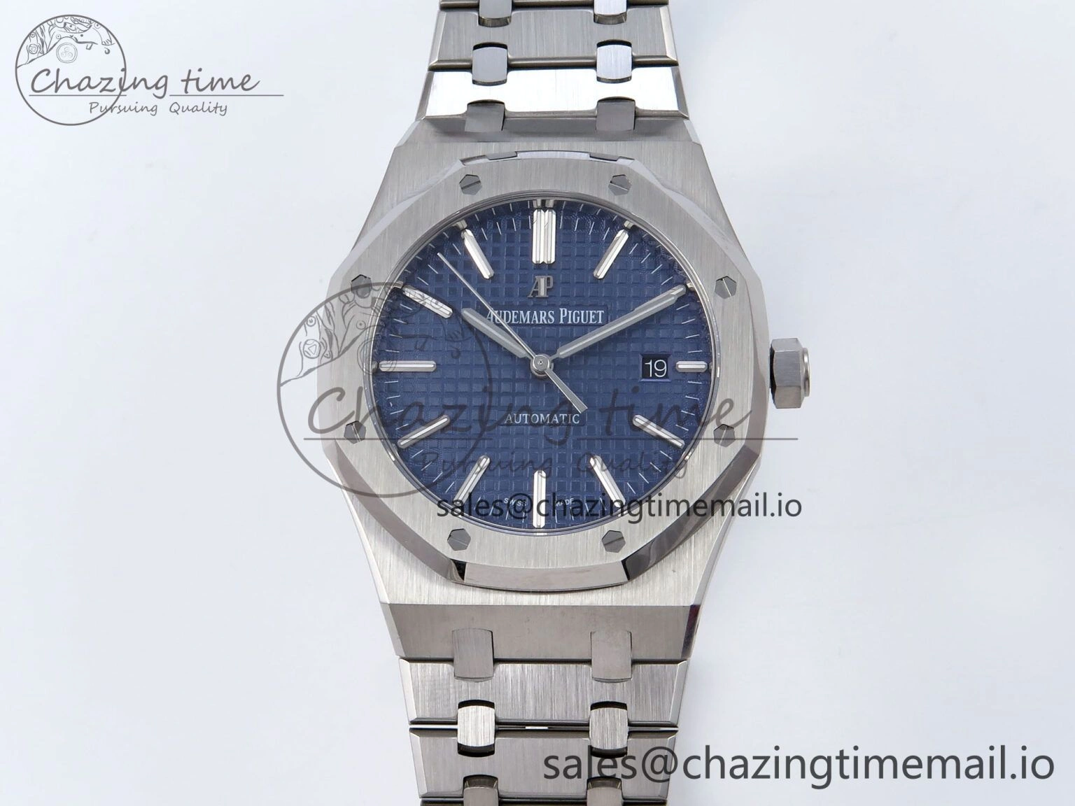 Royal Oak 41mm 15400 SS TKF 1:1 Best Edition Blue Dial on SS Bracelet SA4302 Super Clone Comfortable 4310