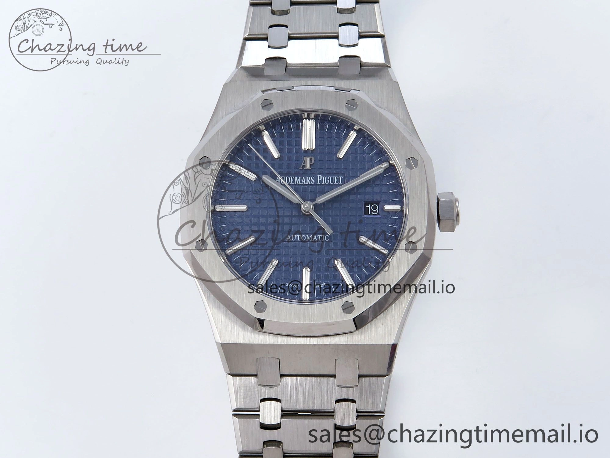Royal Oak 41mm 15400 SS TKF 1:1 Best Edition Blue Dial on SS Bracelet SA4302 Super Clone Comfortable 4310
