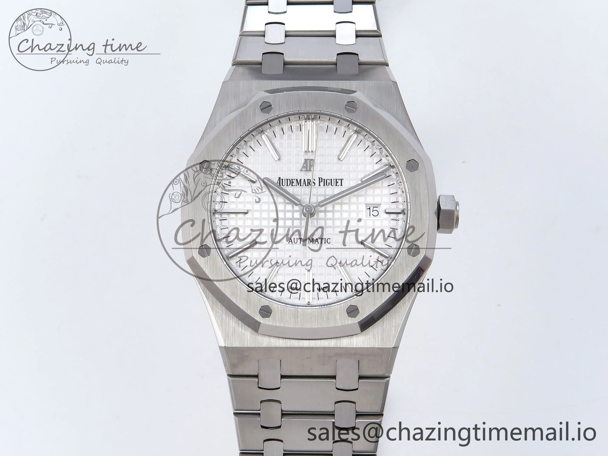 Royal Oak 41mm 15400 SS TKF 1:1 Best Edition White Dial on SS Bracelet SA4302 Super Clone FreshLook 4303