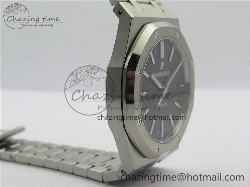 Royal Oak 41mm 15400 SS Z+F 1:1 Best Edition Black Textured Dial on SS Bracelet A3120 (Free Box) Classic 4864