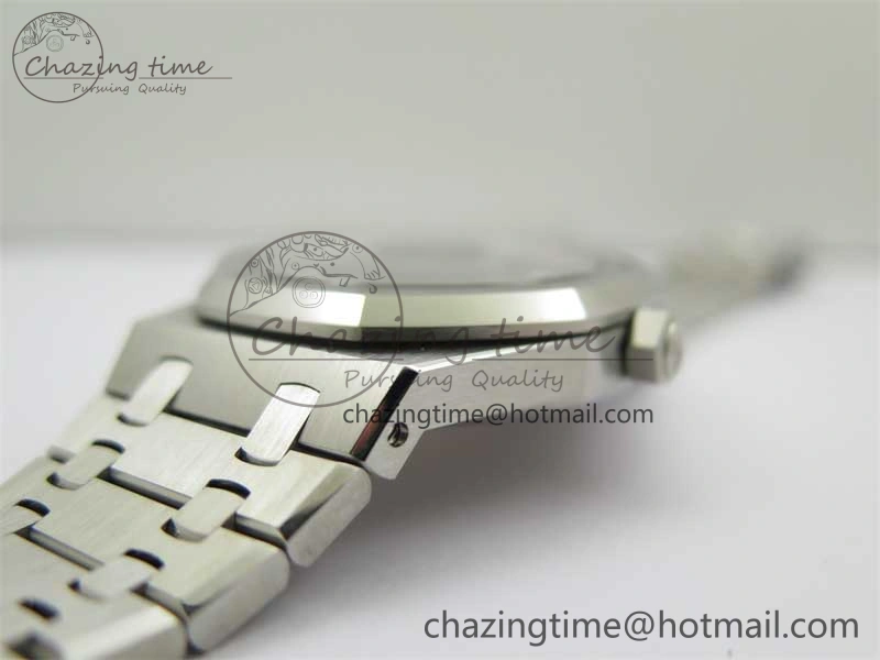 Royal Oak 41mm 15400 SS ZF 1:1 Best Edition Black Textured Dial on SS Bracelet SA3120 Super Clone Elegant 4814